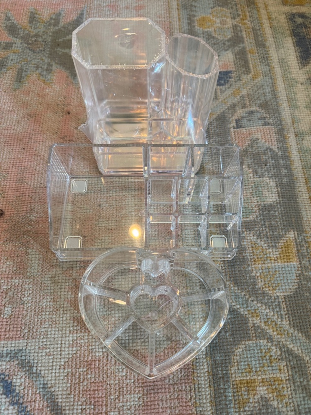 Brand new Clear Acrylic Makeup Brush & Tool Organizer Set x 3 - Picture 2 of 7
